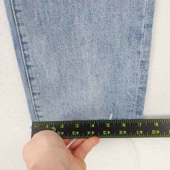 BLANKNYC Jeans Womens 28 Blue Madison Cropped Star Patch Distressed High Rise - Picture 10 of 16